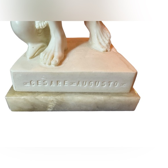 Gaius Julius Caesar Augustus Prima Porta Statue Italy Sculpture, Marble Base 14” - Picture 5 of 11